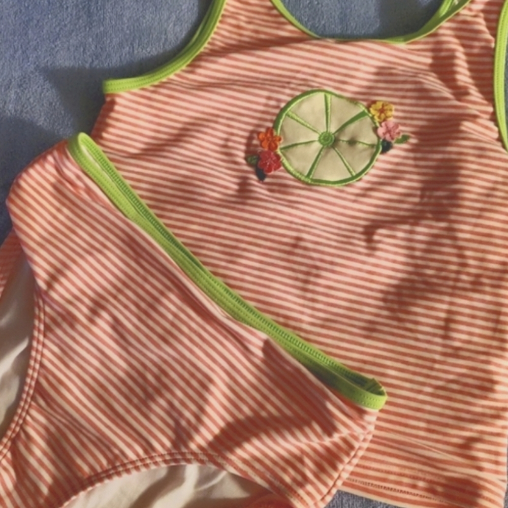Girl's Lands' End Two Piece Swimsuit Size 12